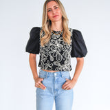 Fern Puff Sleeve Top