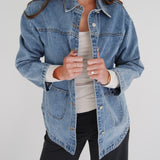 No Worries Denim Shacket