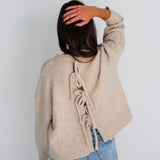 Crystal Clear Tie Back Sweater