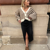 Checked Out Cardigan