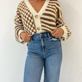 Checked Out Cardigan
