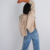 Crystal Clear Tie Back Sweater