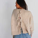 Crystal Clear Tie Back Sweater