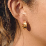 Fawnia Dome Hoop Earrings