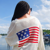 American Flag Crochet Cover Up