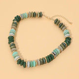 Green Hues Beaded Necklace