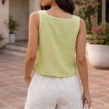 Seaside Linen Blend Tank