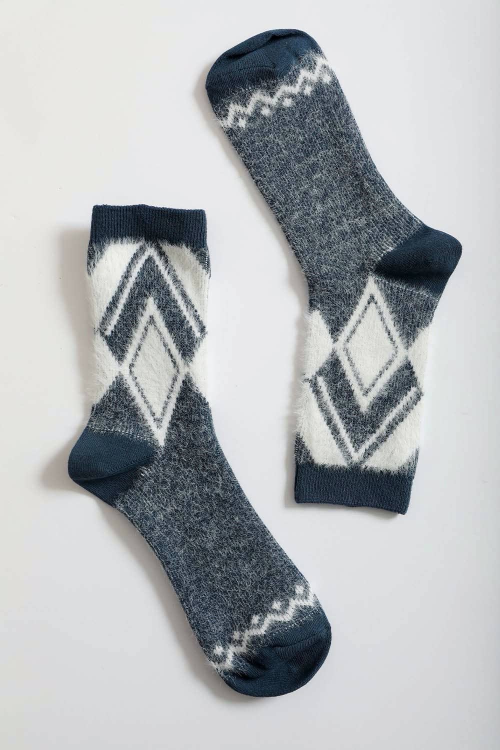 Mohair Diamond Socks
