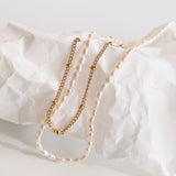 Camryn Layered Pearl Chain Necklace