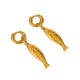 Nibe Non-Tarnish Fish Hoops
