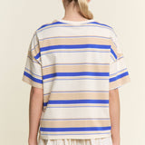 Stripe Oversized Short Sleeve Top
