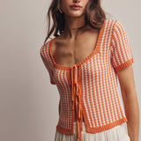 Crystal Clear Tie Knit Top