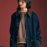Corduroy Collar Denim Jacket