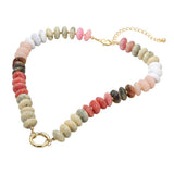 Chunky Resin Disc Beaded Necklace