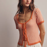 Crystal Clear Tie Knit Top