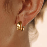 Yvaine Wide Dome Hoop Earrings