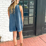 Tied Up Denim Romper