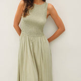 Simply Sage Smocked Dress