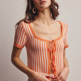Crystal Clear Tie Knit Top