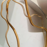 Jean Layered Flat Snake Chain Necklace