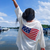 American Flag Crochet Cover Up