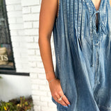 Tied Up Denim Romper