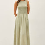 Simply Sage Smocked Dress