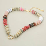 Chunky Resin Disc Beaded Necklace