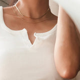 Jean Layered Flat Snake Chain Necklace
