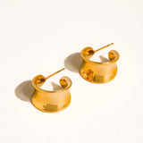 Yvaine Wide Dome Hoop Earrings
