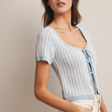 Crystal Clear Tie Knit Top