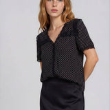 Pretty In Polka Dot Lace Top