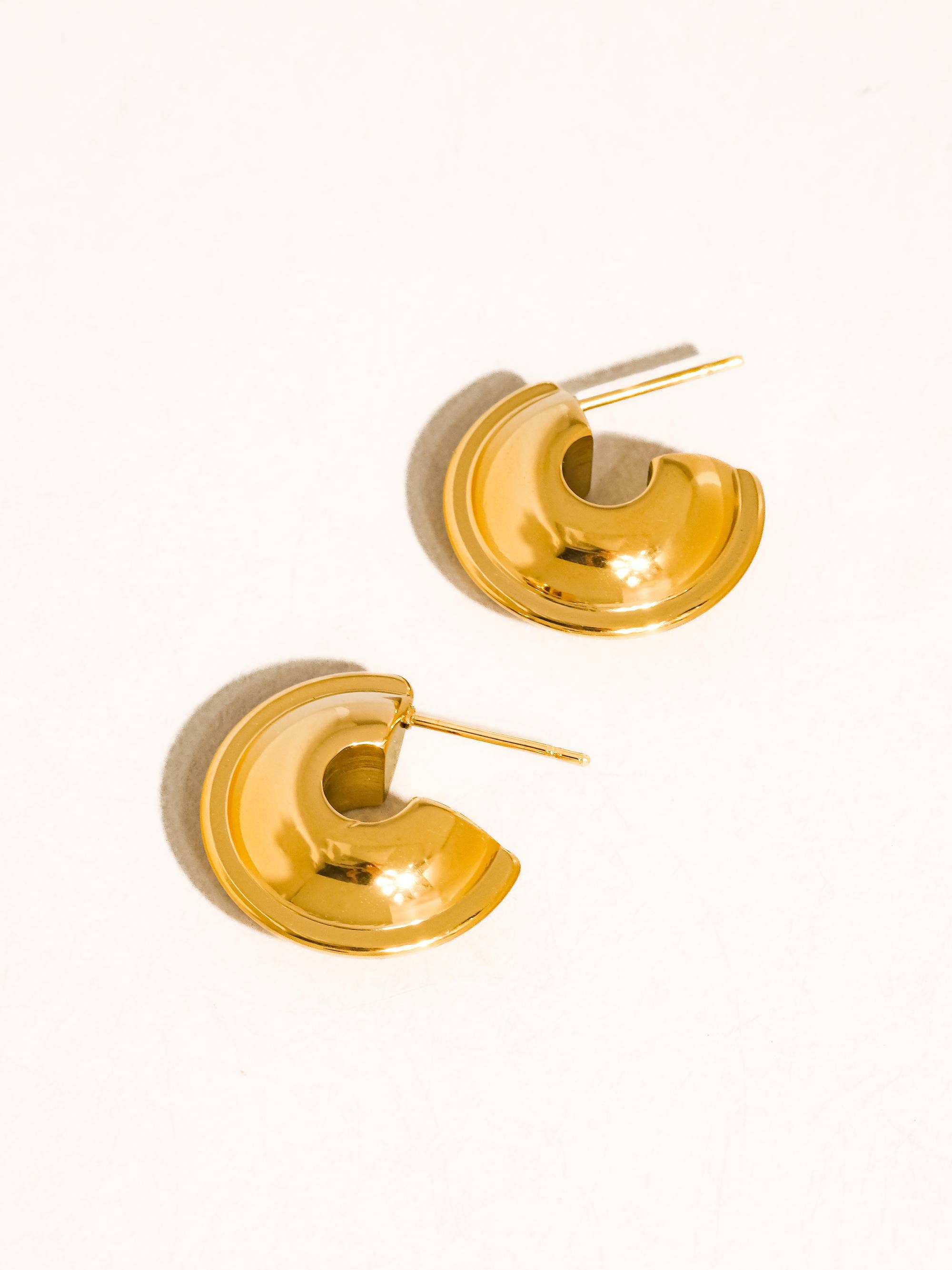 Fawnia Dome Hoop Earrings