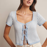 Crystal Clear Tie Knit Top
