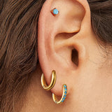 Ivalo Turquoise Huggie Earring Set
