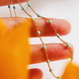 Soleil  Beaded Petite Chain Necklace