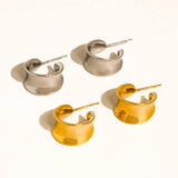 Yvaine Wide Dome Hoop Earrings