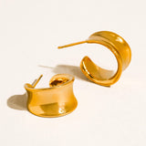 Yvaine Wide Dome Hoop Earrings