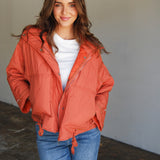 Truly Terracotta Quilted Jacket