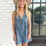 Tied Up Denim Romper