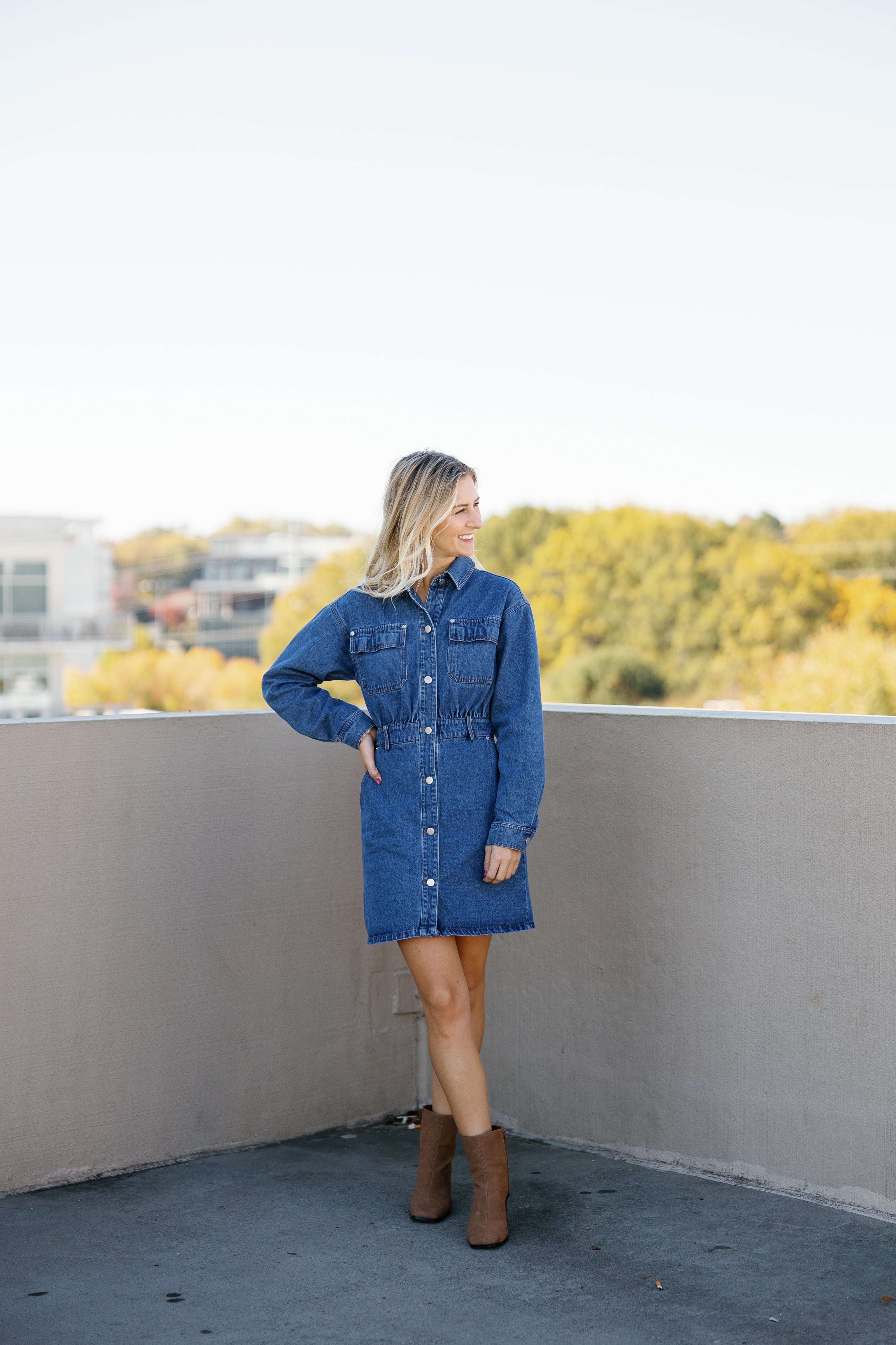 winter denim shirt dress Denim Dress for Women 2023 Retro Long Sleeve Belted Button Down Jean Dress Fall Winter Fashion Western Denim Snap Dress
