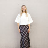 Give Thanks Plaid Midi Skirt