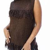 Fraya Fringe Sweater Vest
