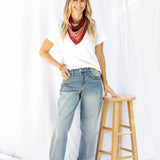 Red Handkerchief Scarf