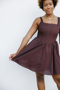 Sky Square Neck Mini Dress