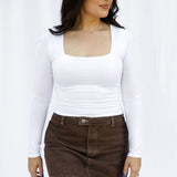 Simply Square Neck Long Sleeve