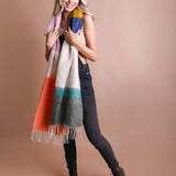 Cozy In Color Block Scarf