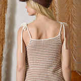 Striped Crochet Knit Top