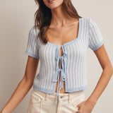 Crystal Clear Tie Knit Top