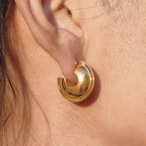 Fawnia Dome Hoop Earrings